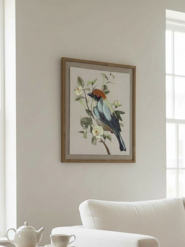 Cuadro Pajarito en Óleo – 50x40 cm