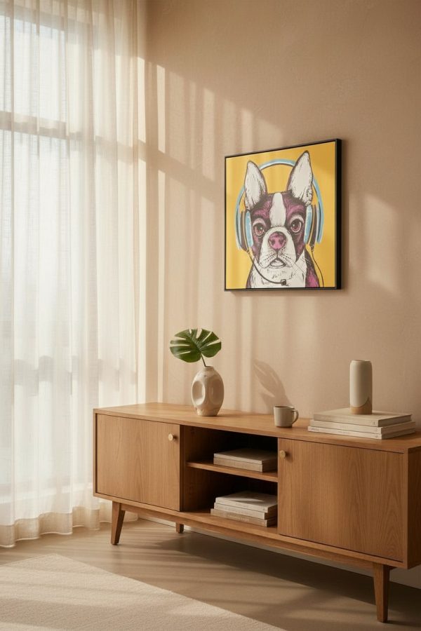 Cuadro Bulldog 60×60 cm