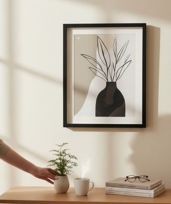 Cuadro Florero Minimalista 50×40 cm