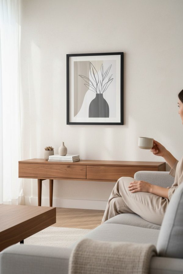 Cuadro Florero Minimalista 50×40 cm