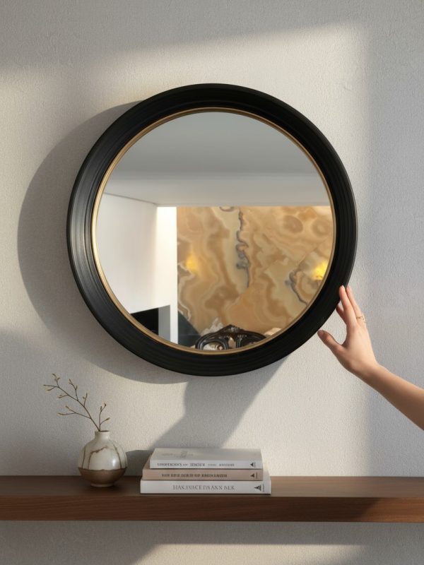 lifestyle-shot-2adb97e8-7864-4a7a-967f-e7c066111842 Espejo Redondo Marco Black 61 cm