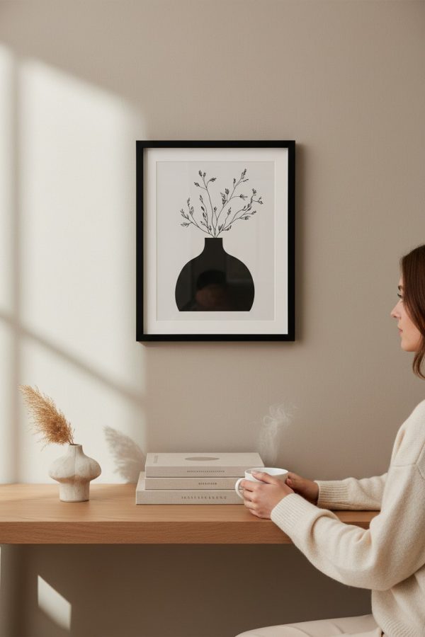 Cuadro Florero Minimalista 50×40 cm