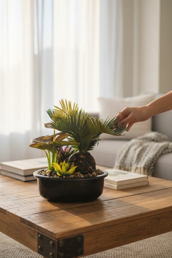 Planta Artificial Compacta con Macetero