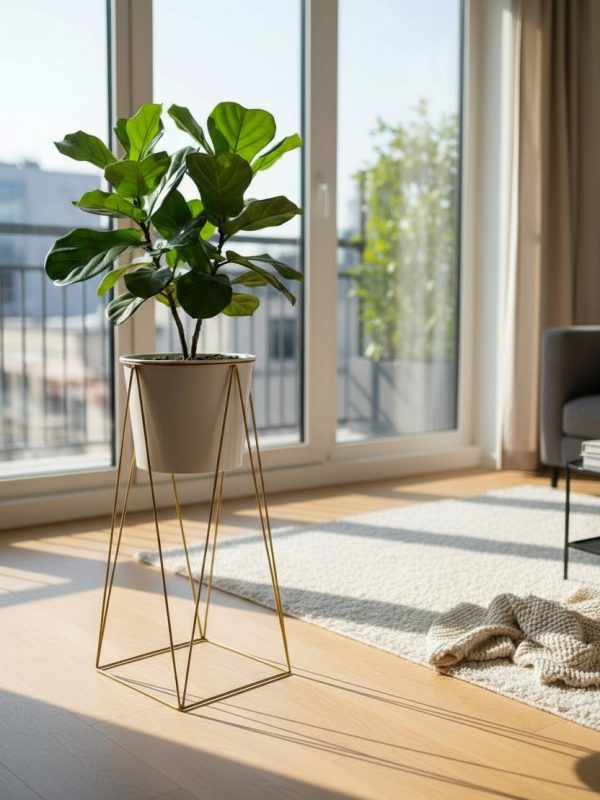 Soporte de Macetero Blanco 70 cm