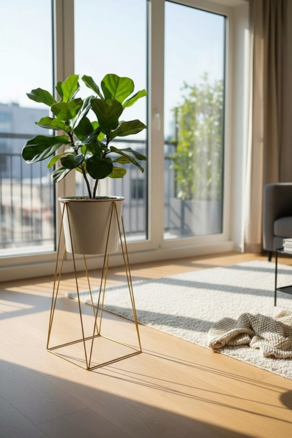 Soporte de Macetero Blanco 70 cm