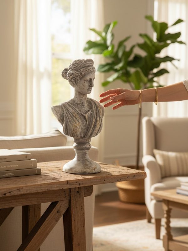 Escultura Romana Cemento 30x16 cm