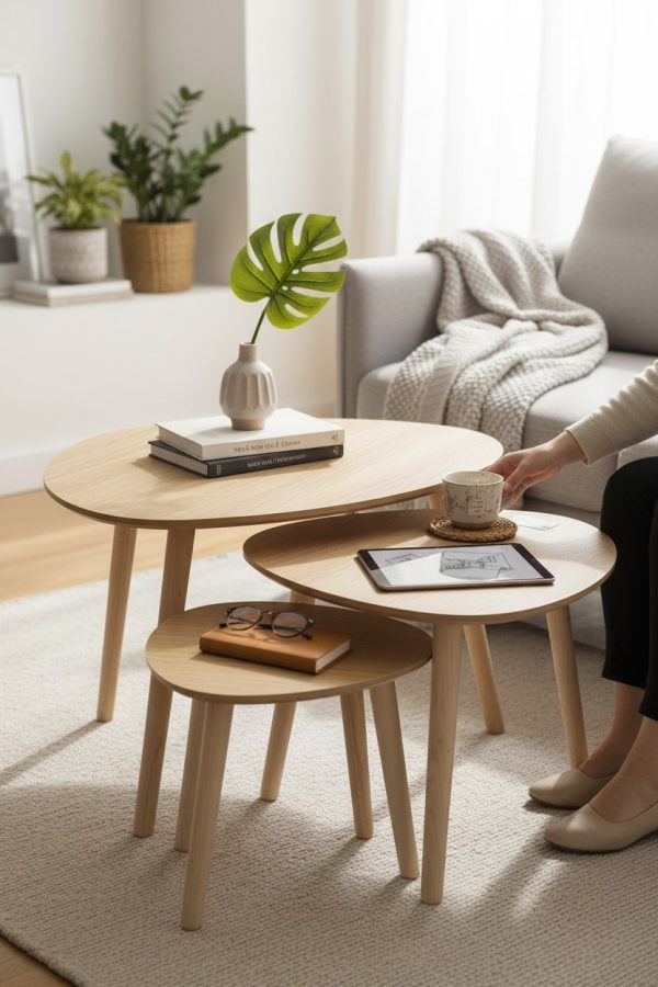 Set Mesas de Centro Nórdicas (3 unidades)