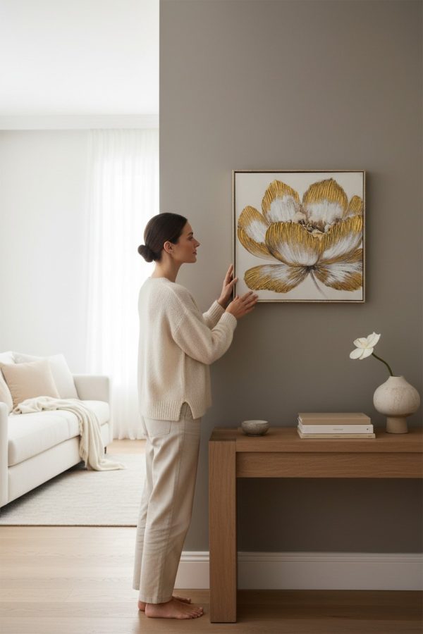 lifestyle-shot-60c99cf2-4d57-4965-9659-744fa8eb83cd Cuadro Flor Dorada A – Elegancia Natural 60×60 cm