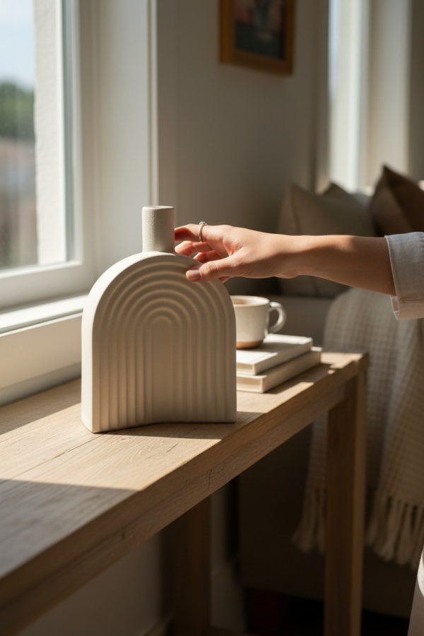 lifestyle-shot-6824f9e8-3f5b-47f9-8fdd-ff54e4e4871d Florero de Cerámica Blanca 22×16 cm