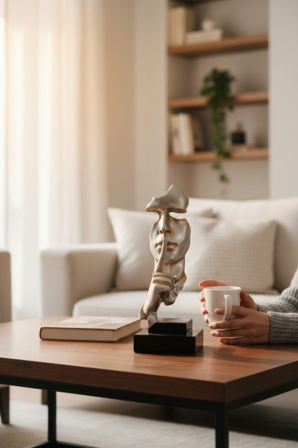 Escultura “Silencio” en Polyresina