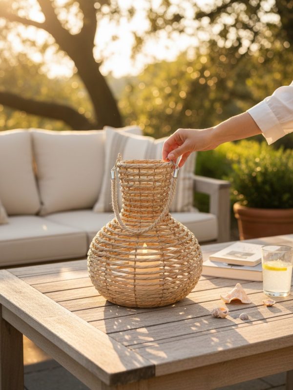 Farol Tejido Claro 32 cm