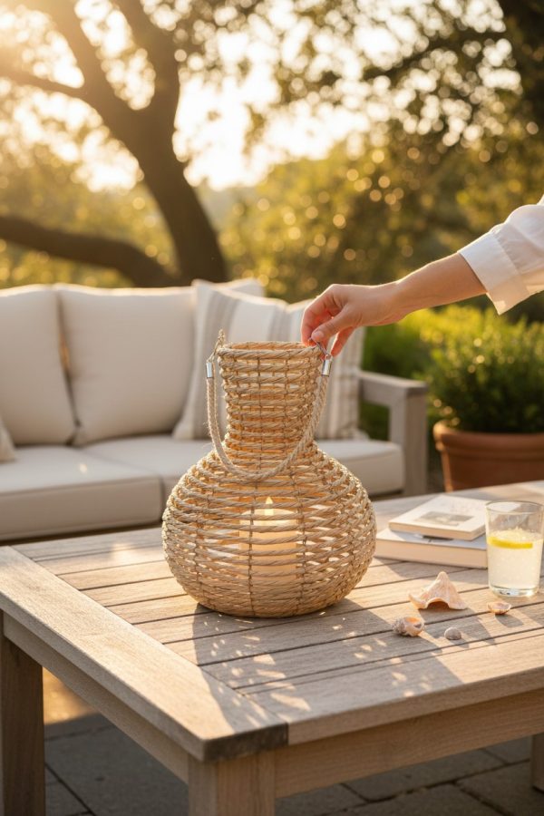 Farol Tejido Claro 32 cm