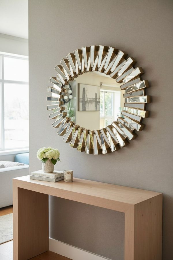 Espejo Ovalado Dorado Elegance 95×69 cm