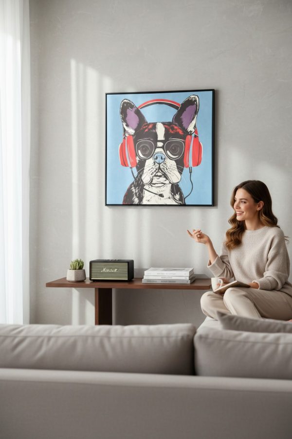 Cuadro Bulldog 60×60 cm