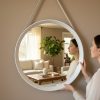 Espejo Redondo Blanco con Cuerda – 51,5 cm