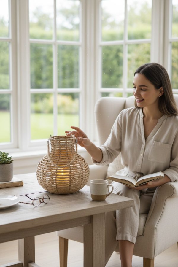 Farol Tejido Claro 26 cm