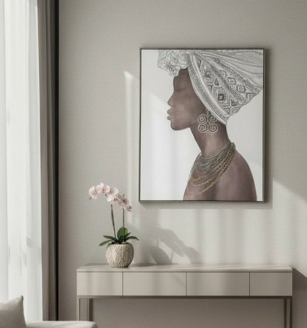 Cuadro Mujer con Turbante 100x80 cm