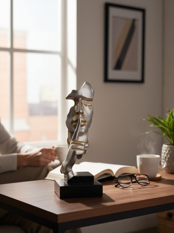 Escultura “Silencio” en Polyresina