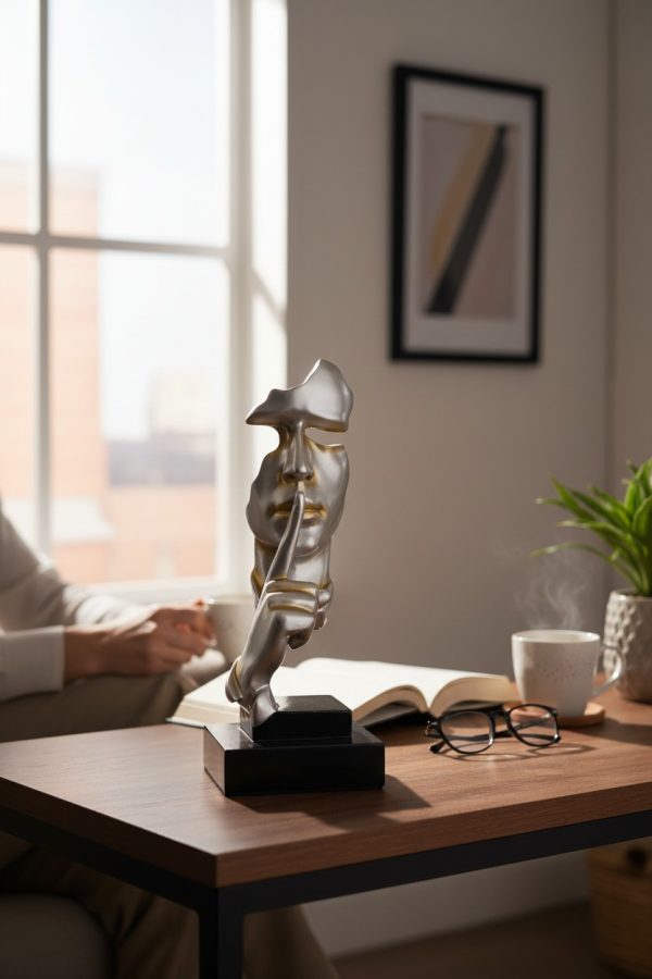 Escultura “Silencio” en Polyresina