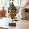 Escultura Cabeza Buda con Base 28x9 cm