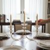 Candelabro Dorado de Mesa con 3 Portavelas