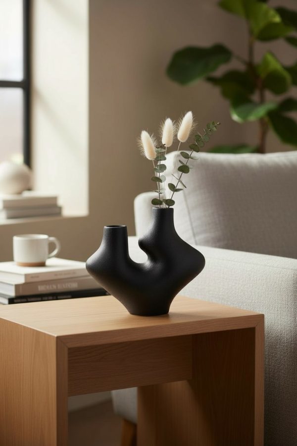 lifestyle-shot-dfc21d20-c013-4557-a0c1-3e9ea0caa2cc Florero Cerámico Abstracto Doble Boca – 20×18