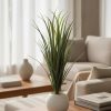 Planta Decorativa Artificial 75 cm – Macetero Esférico Blanco