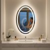 Espejo Ovalado LED con Luz Posterior – 70×50 cm