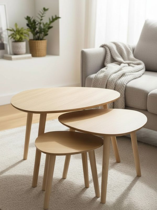 Set Mesas de Centro Nórdicas (3 unidades)