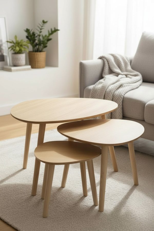 Set Mesas de Centro Nórdicas (3 unidades)