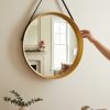 Espejo Redondo Dorado con Cuerda – 51,5 cm
