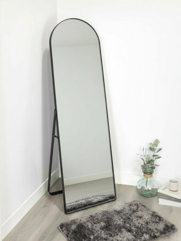 Espejo de cuerpo completo negro 152x42 cm